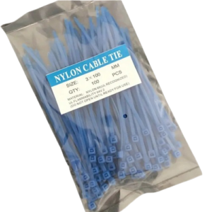 4" Blue Zip Ties 100ct Pk