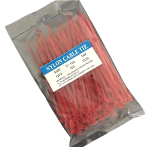 4" Red zip ties 100ct Pk