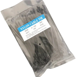 4" Black Zip Ties 100ct Pk