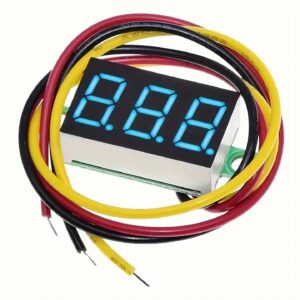 Blue Mini LED Digital Voltmeter DC 2.4-100V 0.28 Inch 3 Wire DC 12V 24V 48V Volt Voltage Meter Gauge Tester LED Display