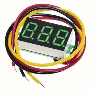 Green Mini LED Digital Voltmeter DC 2.4-100V 0.28 Inch 3 Wire DC 12V 24V 48V Volt Voltage Meter Gauge Tester LED Display