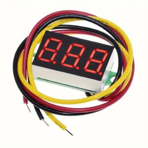 Red Mini LED Digital Voltmeter DC 2.4-100V 0.28 Inch 3 Wire DC 12V 24V 48V Volt Voltage Meter Gauge Tester LED Display