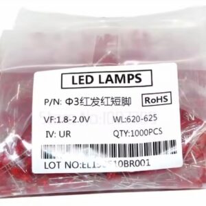 Red 3mm Led Diode 1000ct Bag