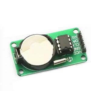 DS3231 real time clock module with high-accuracy temperature-compensated RTC chip, onboard coin cell battery holder, and I2C interface for Arduino and embedded systems.