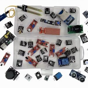45-in-1 electronic sensor kit including various modules and components for Arduino, Raspberry Pi, and DIY electronics projects.